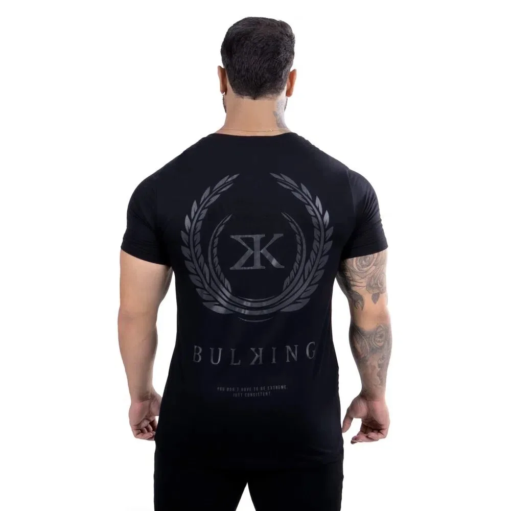 

Черная Спортивная футболка для мужчин, бодибилдинг, спортивные топы для фитнеса, тренировки, принт, короткий рукав, летняя повседневная хло...