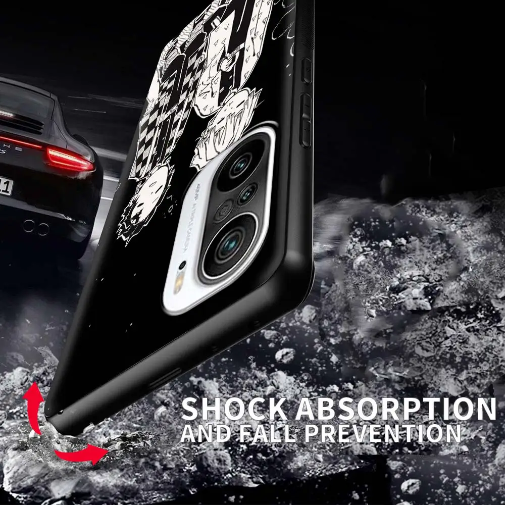 

Phone Case For Xiaomi Redmi Note 9S 8 Pro 9 7 9C 8T 10 9T 9S 7A 8A K40 Black Silicone Fundas Tampa Demon Slayer Kimetsu No Yaiba