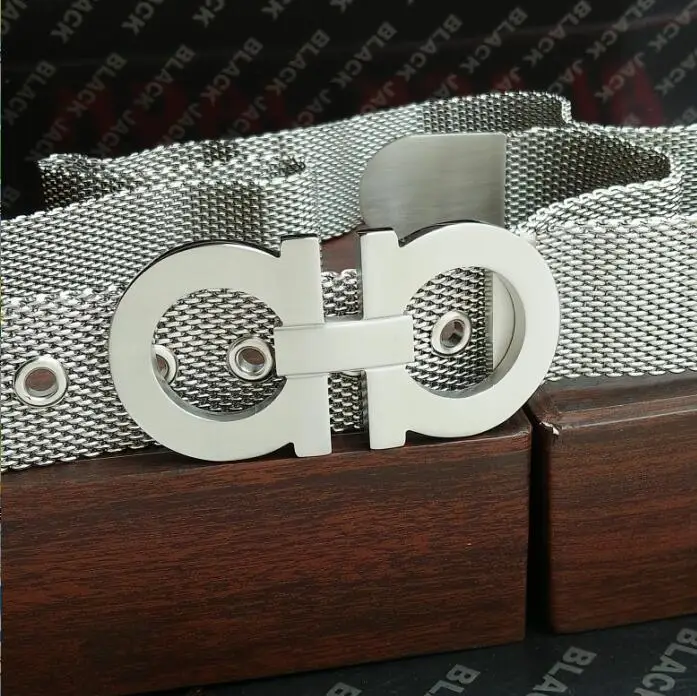 Мужской металлический Плетеный ремень из нержавеющей стали 140 см удлиненный для