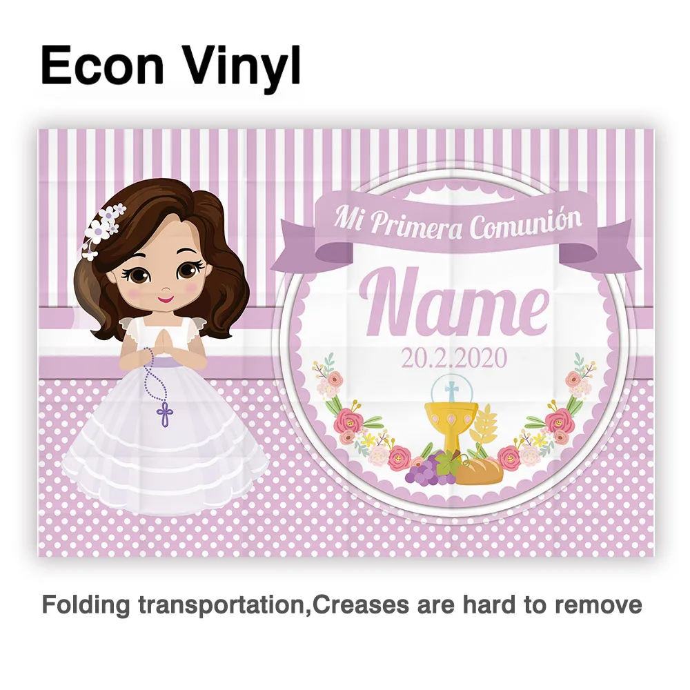 Фотофон Allenjoy фоны первый Святой Причастие украшение для девочек розовые полосы