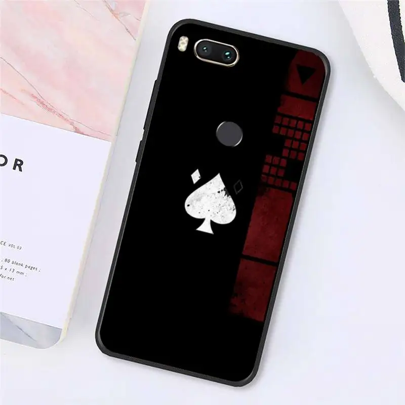 

Poker game pattern Phone Cases For Xiaomi Redmi note 7 8 9 t k30 max3 9 s 10 pro lite Luxury brand shell funda coque
