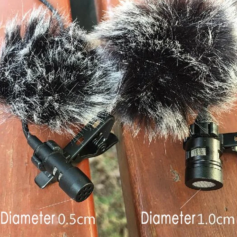 Universal Lavalier Microphone Furry Windsn Fur Windshield Wind Muff Soft for Sony Rode Boya Lapel Mic 5Mm | Электроника