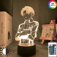 acrylic table lamp anime attack on titan for home room decor light cool kid child gift manga aot night light attack on titan