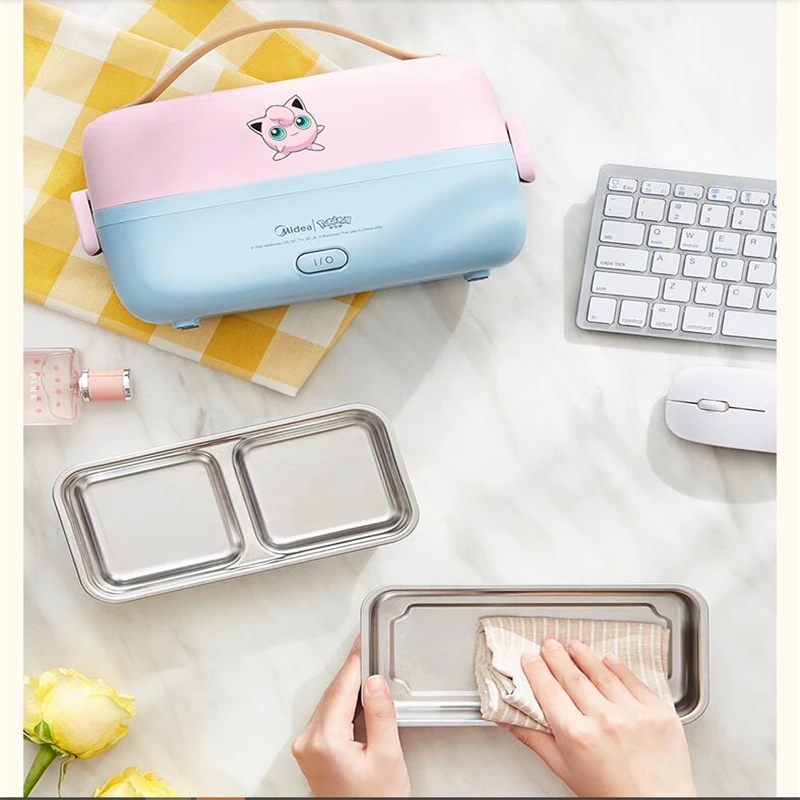 Electric Lunch Box Portable Heated Food Container With Compartment Rice Bag Mini Portable Rice Cooker For Student Office Workers
