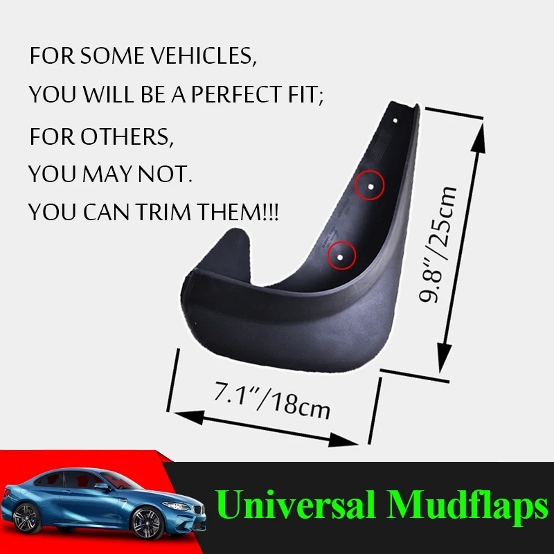 Универсальные Автомобильные Брызговики для VW Golf Skoda Hyundai Renault Fiat Audi BMW Mini