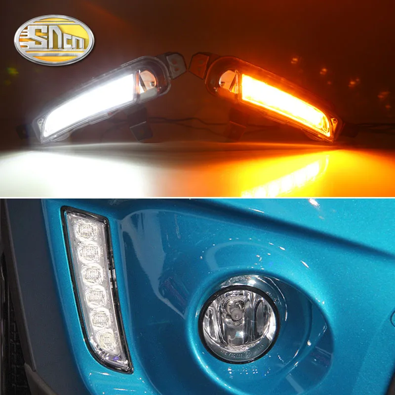 Дневные ходовые огни SNCN 2 светодиодный т. для Suzuki Vitara 2015 2019 2020 поворотные желтые