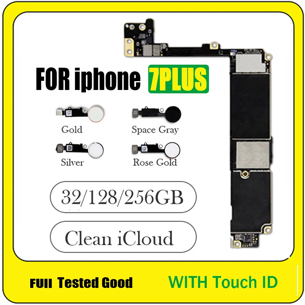 Заводская разблокированная материнская плата для iphone 7 Plus с Touch ID чипами IOS MB