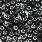 Черные акриловые бусины со смайликом 7 мм, плоские круглые свободные бусины-разделители для изготовления ювелирных изделий, браслетов, ожерелий своими руками, аксессуары ручной работы