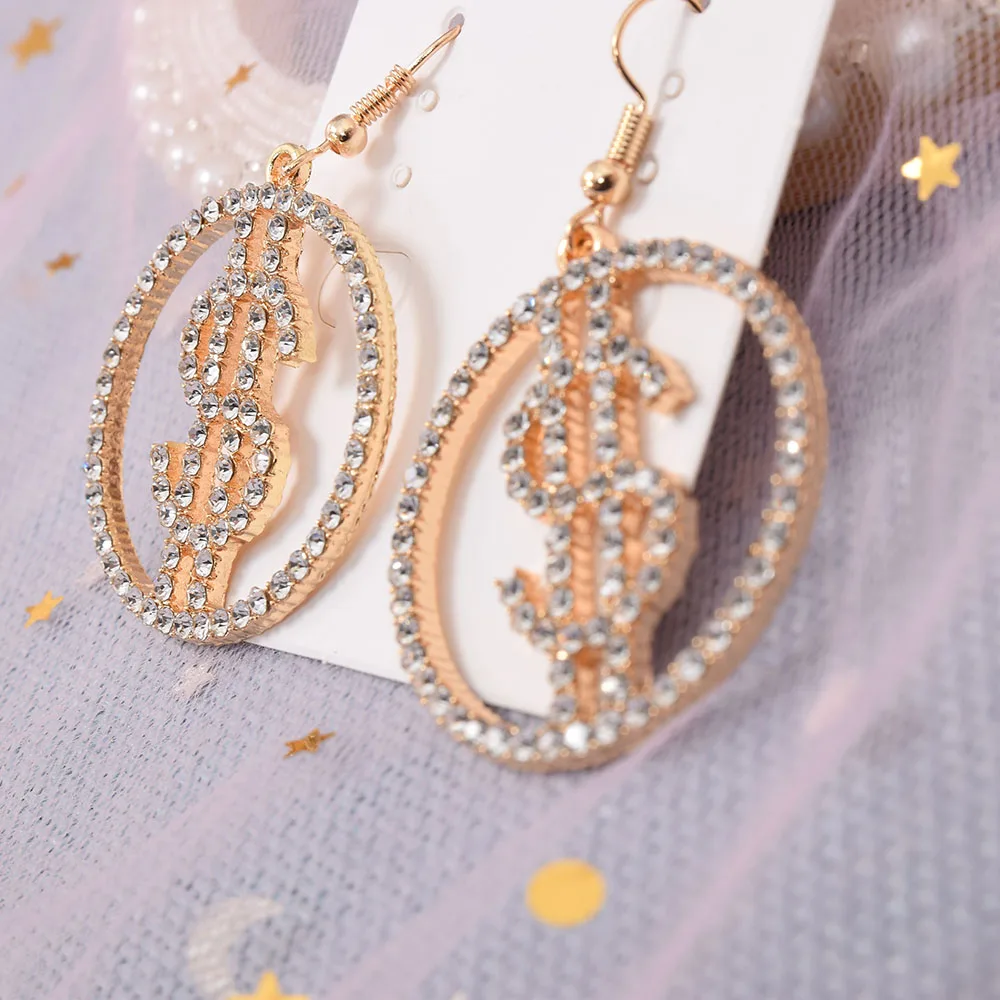 Женские серьги с кристаллами в форме капли круглые для женщин уникальным