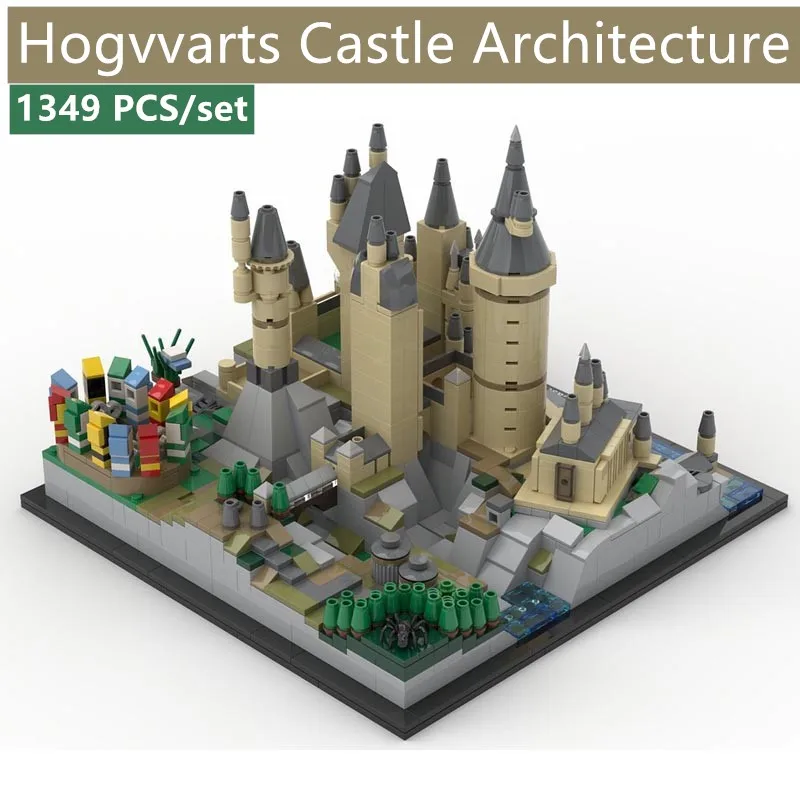 Новый фильм Хогвартс замок архитектура Вилла Дом фигурки Поттер строительные