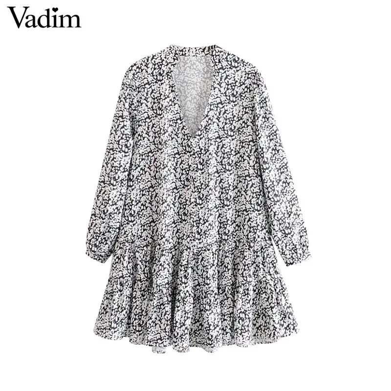 Vadim женское винтажное мини платье с принтом сексуальное повседневное прямое