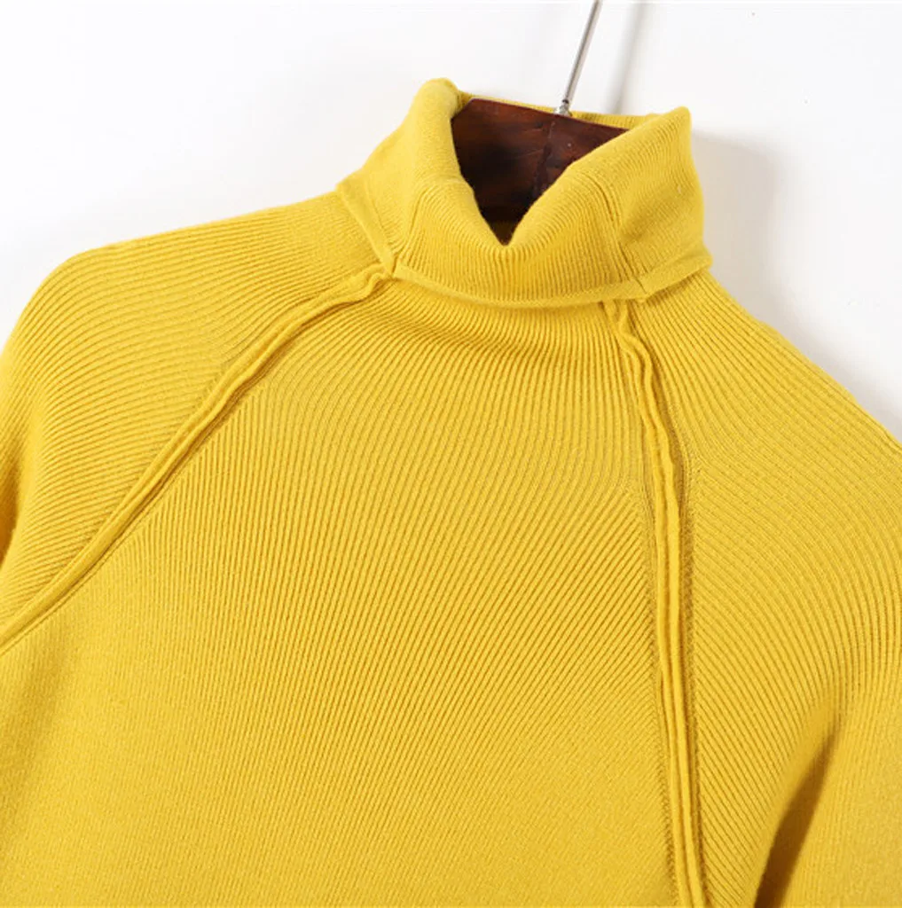 Женский свитер Womail водолазка однотонный волшебный пуловер 2019 Повседневная