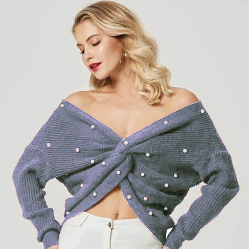 Женские свитера 2020 вязаный женский сексуальный пуловер с открытой спиной и