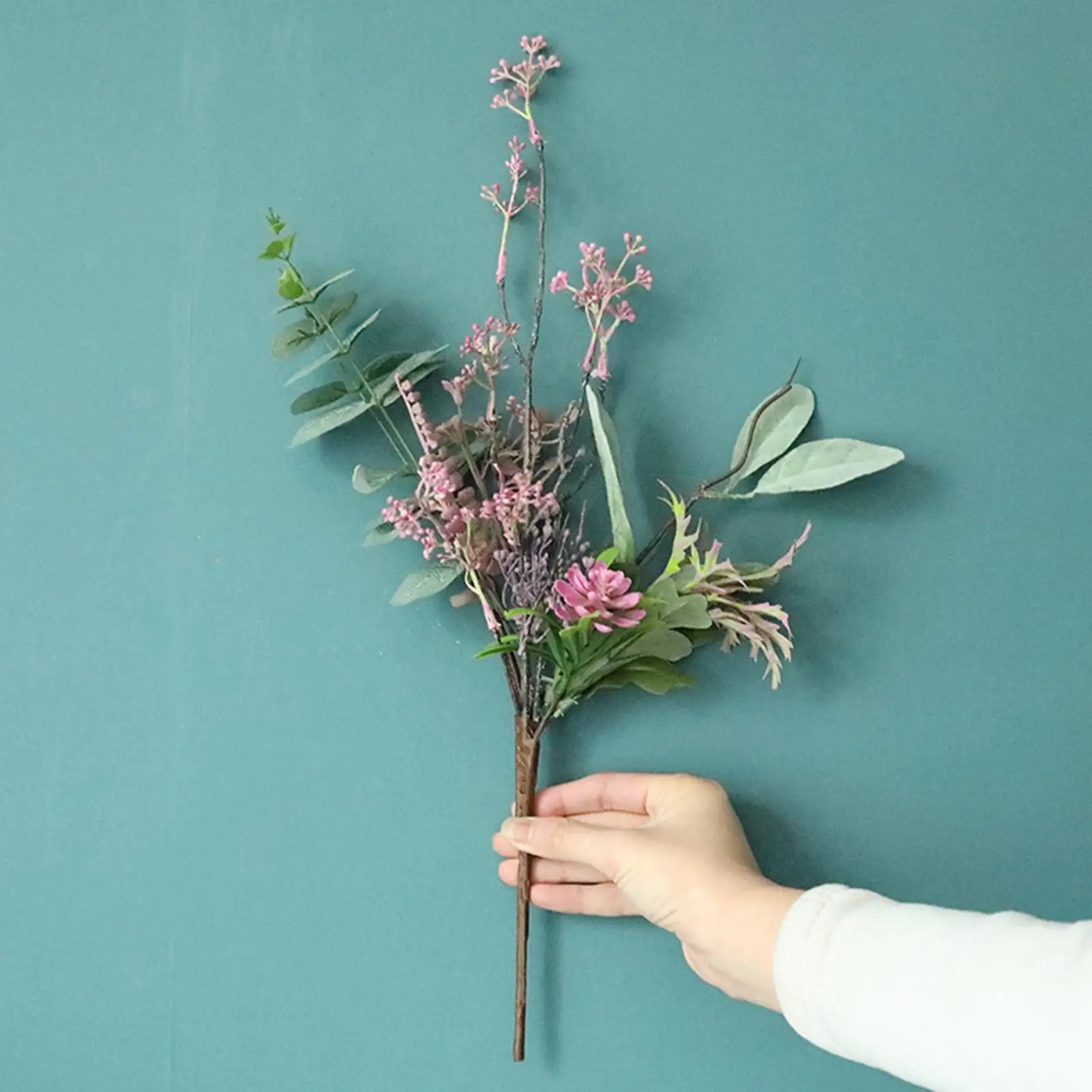 

1 шт., искусственная ветка, искусственный цветок, зеленое растение, украшение для свадьбы, вечеринки, сада, дома