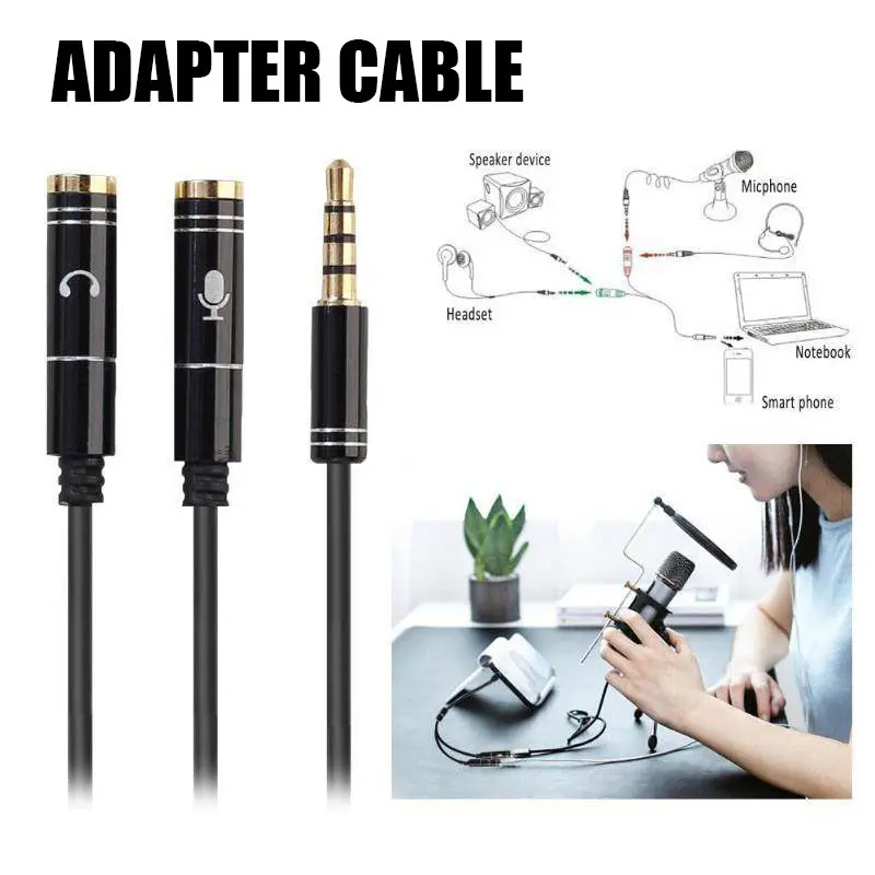 Наушники с микрофоном разветвитель 3 5 мм кабель удлинитель аудио Y сплиттер