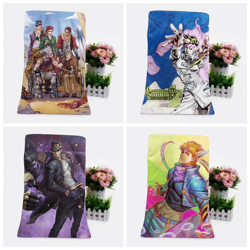 1 шт. необычное модное Аниме Полотенце для ванной JoJo s носовой платок мягкое