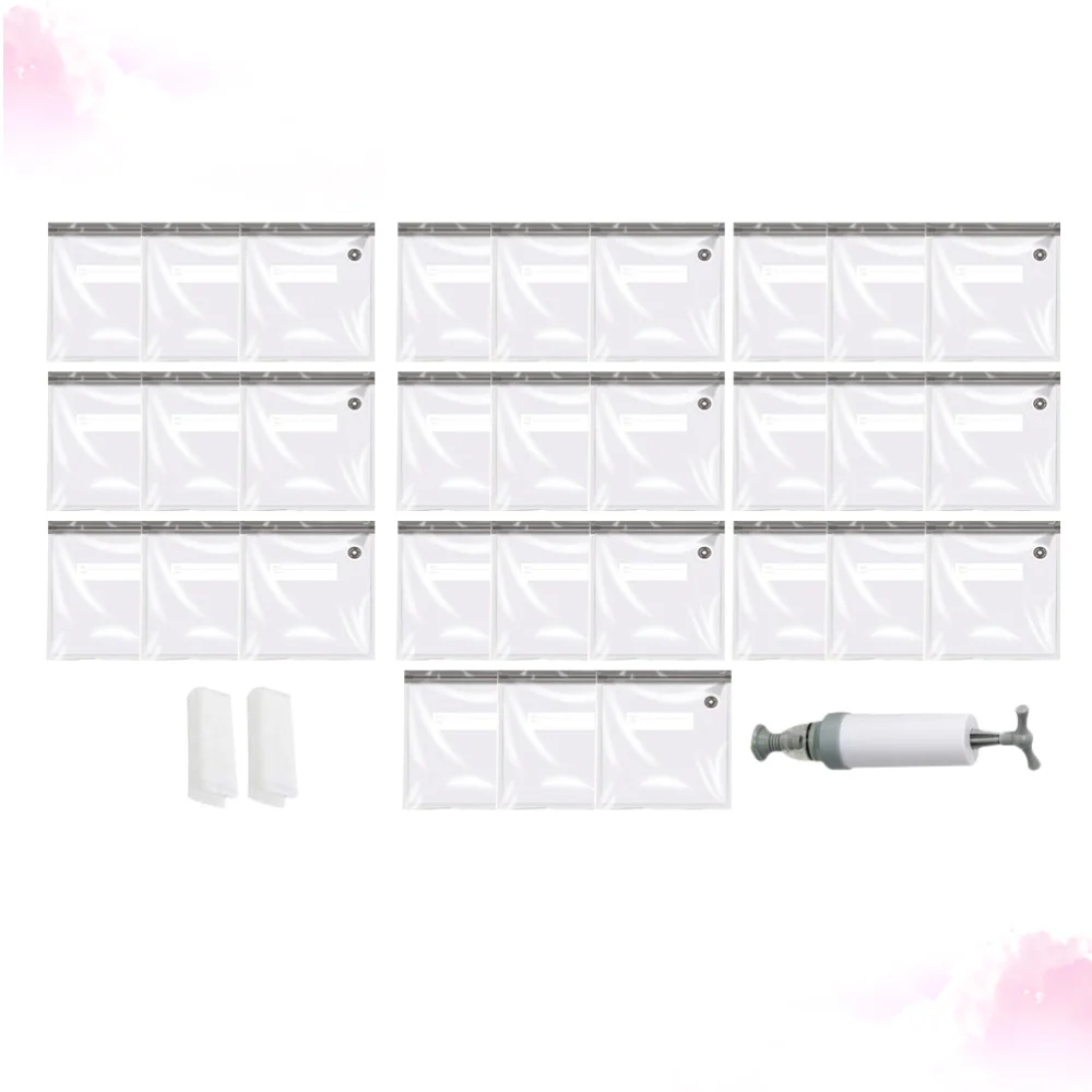 

12pcs Vacuum Bags Fresh-keeping Bag Sealing Food Storage Pouches Packaging Bag(10pcs 21x22cm Bags + 2pcs Clips)