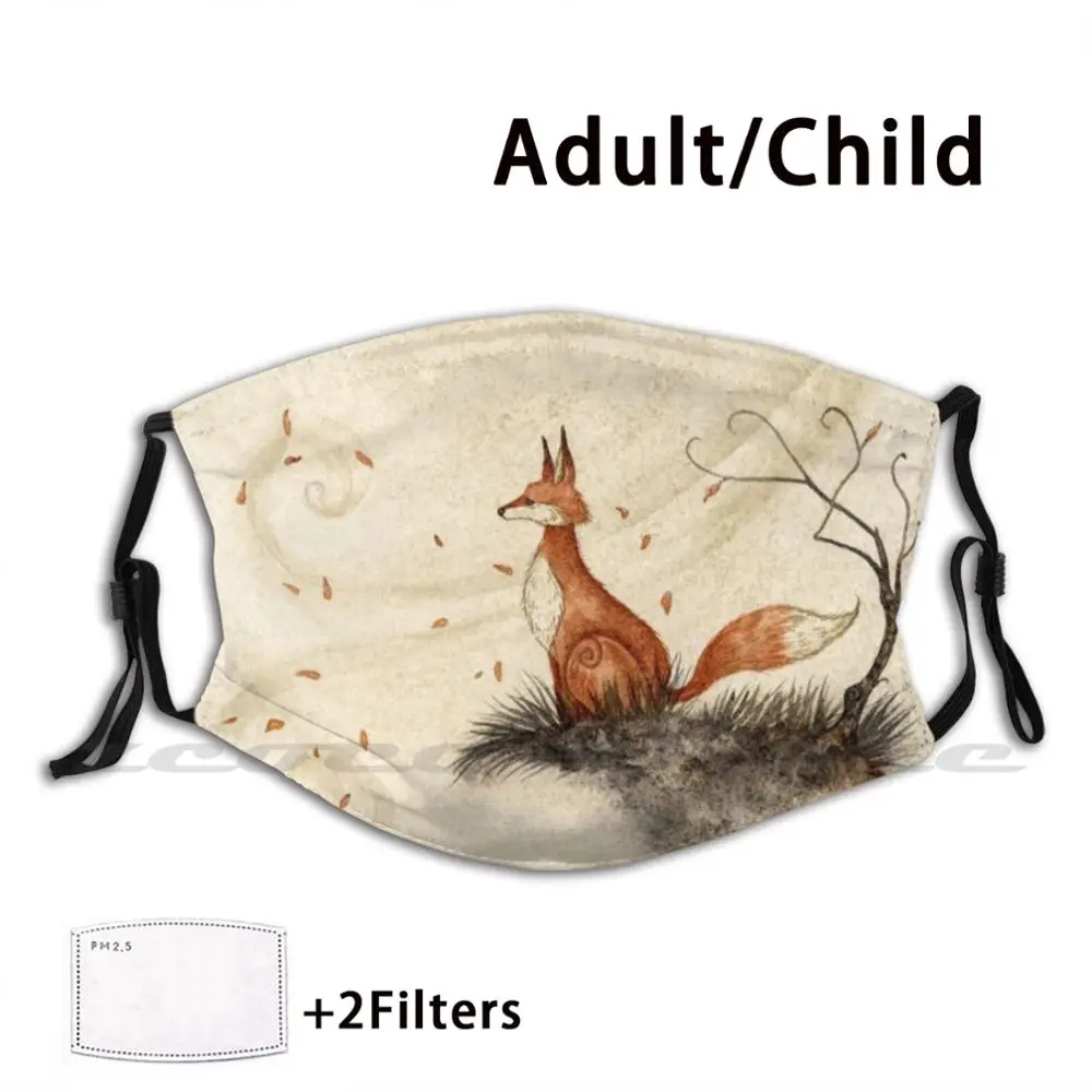 

Guarding The Pumpkin Patch Mask Adult Child Washable Pm2.5 Filter Logo Creativity Fox Pumpkin Autumn Fall Amy Brown Halloween