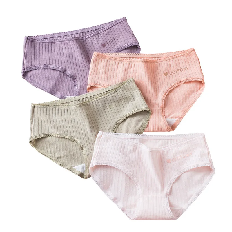 Женские трусы из чистого хлопка с антибиотиками студенческие кружевные милые