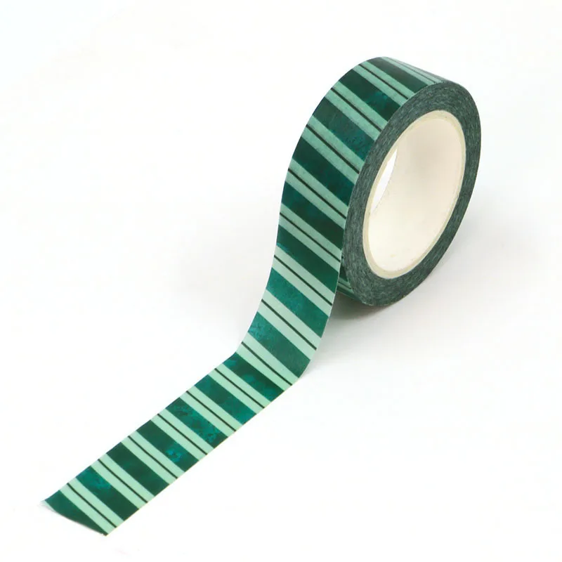 

NEW 10pcs/Lot Decorative Cute Dark Green Stripes Washi Tapes Scrapbooking Planner Adhesive Masking Tape School Supplies