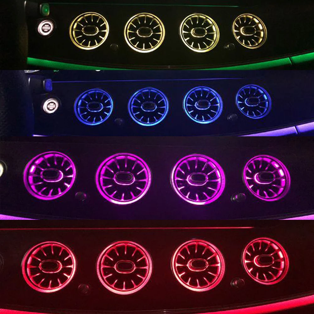 

K-Car Front Dashboard AC Air Condition Vent Outlet 64-color Turbo Interior Trim For Mercedes-Benz E-Class w213