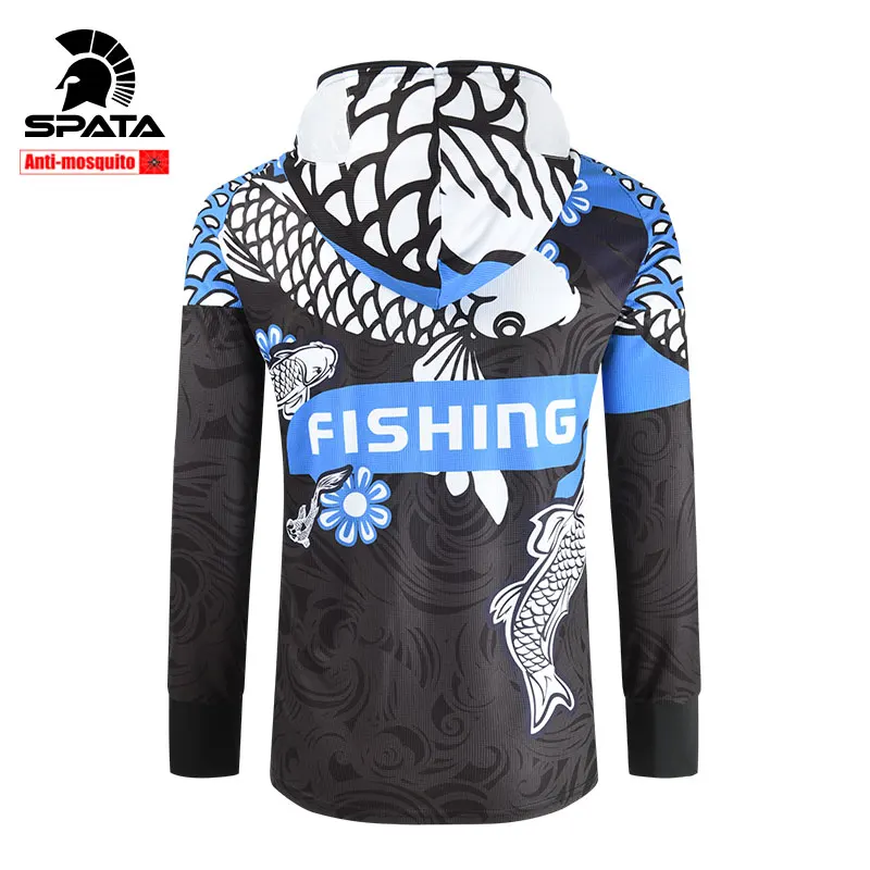 Профессиональные рубашки SPATA для рыбалки с защитой от комаров УФ стойкая