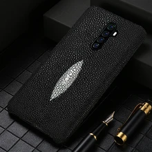 Genuine Pearl Gourami Leather Phone Case for Realme 7 Pro XT C3 X7 X50 X2 5 6 8 Pro GT Neo For OPPO Reno 5 4 Z 2 Find X2 X3 Pro