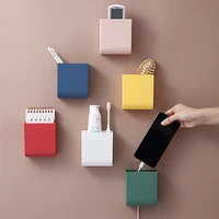home supplies wall mounted decor cell phone holder for remote control desktop storage box room accessories office desk organizer