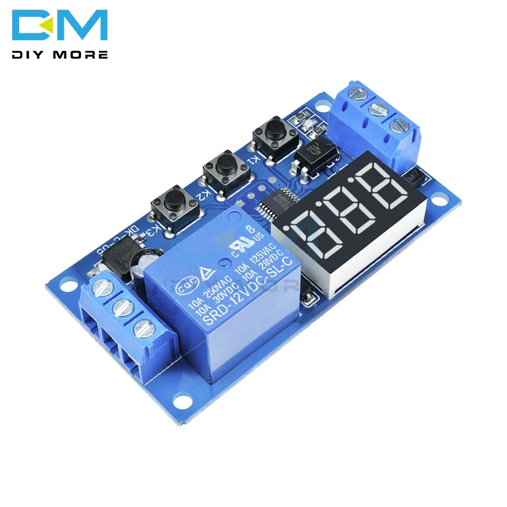 12 В постоянного тока светодиодный цифровой дисплей реле задержки домашней
