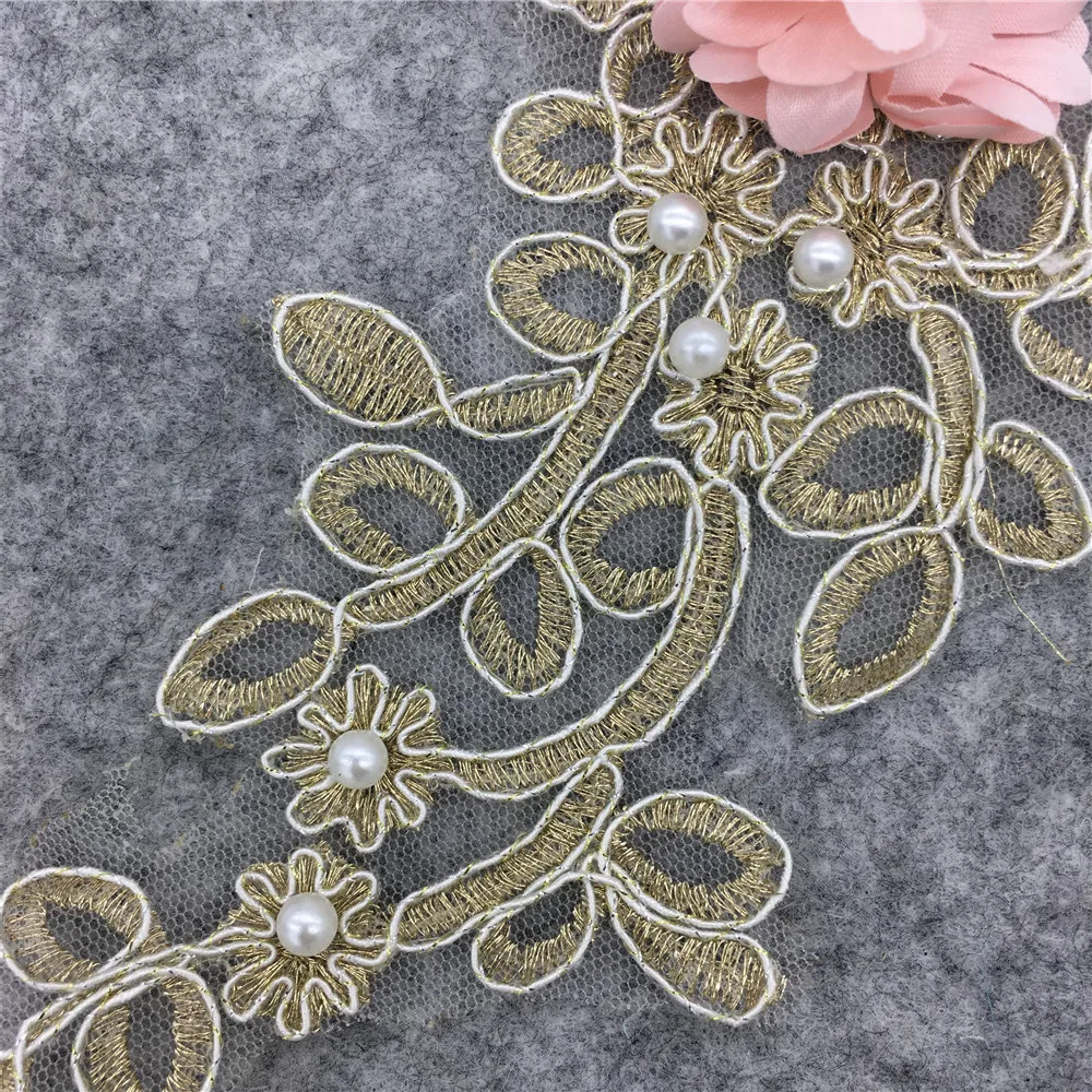 Отделка тонкой кружевной ткани пришить платье аппликация на одежду мотив Блузка