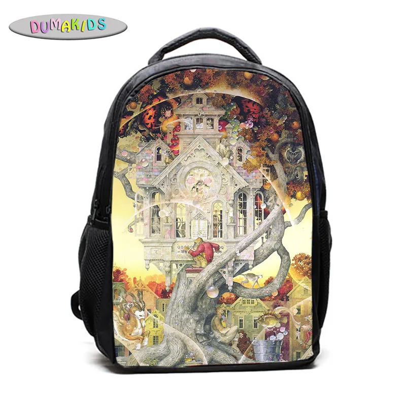 Mochila Escolar Sac a Dos Печать школьный рюкзак для ноутбука Тетрадь планшета Колледж