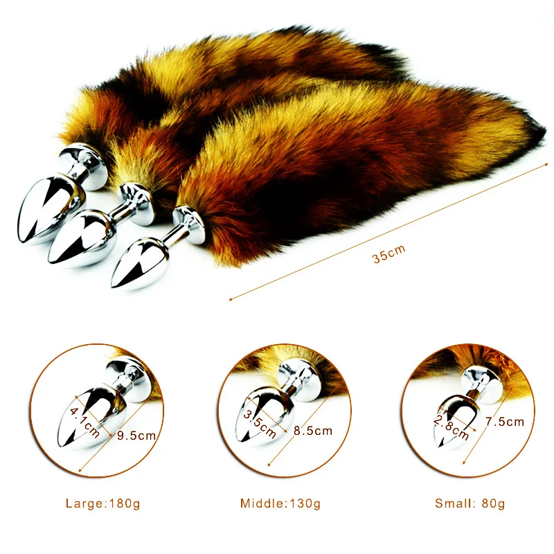 Wetips Анальная пробка с лисьим хвостом пара геев БДСМ игрушка косплей анальный