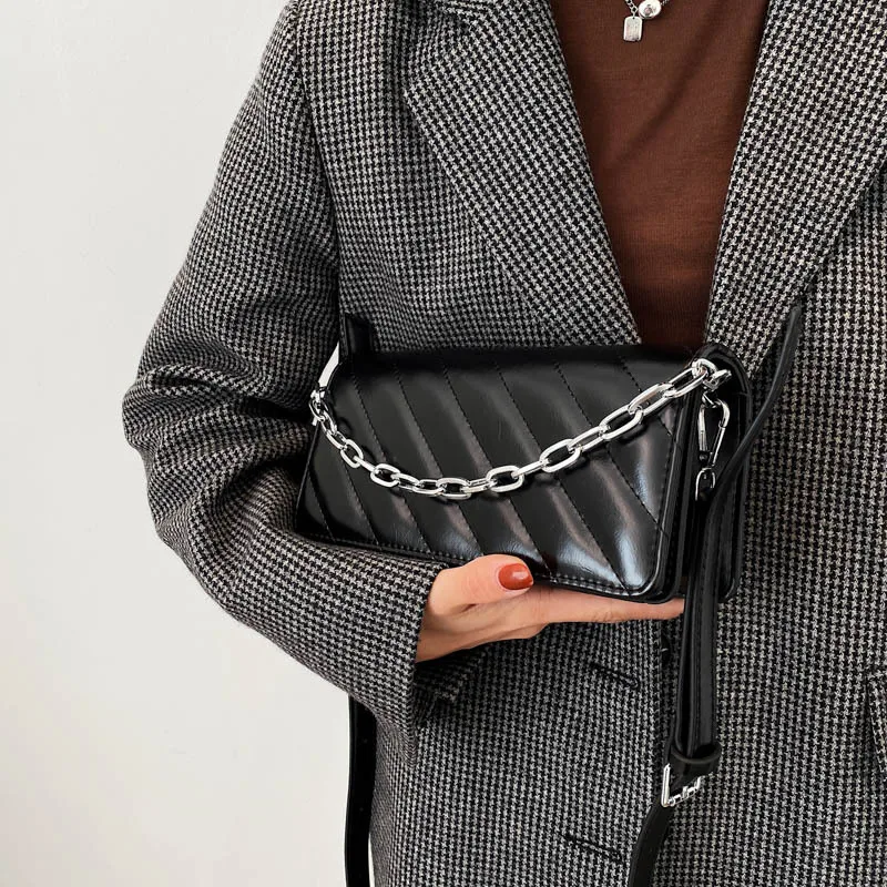 

High Quality Ladies Rhombic Chain Shoulder Bag 2021 New Trendy Fashion Net Celebrity Messenger Single Shoulder Small Square Bag