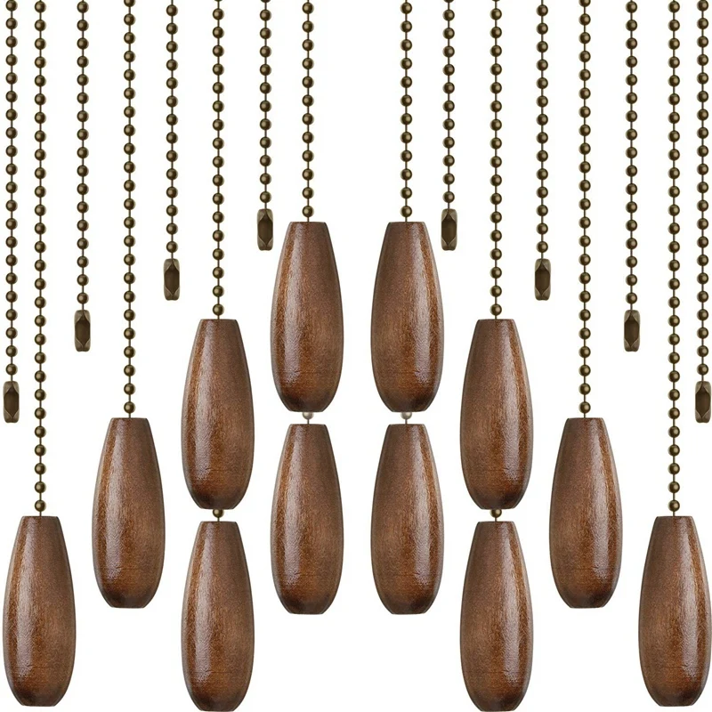 12 шт. потолочный вентилятор цепи тянет деревянный светильник ing застежка молния