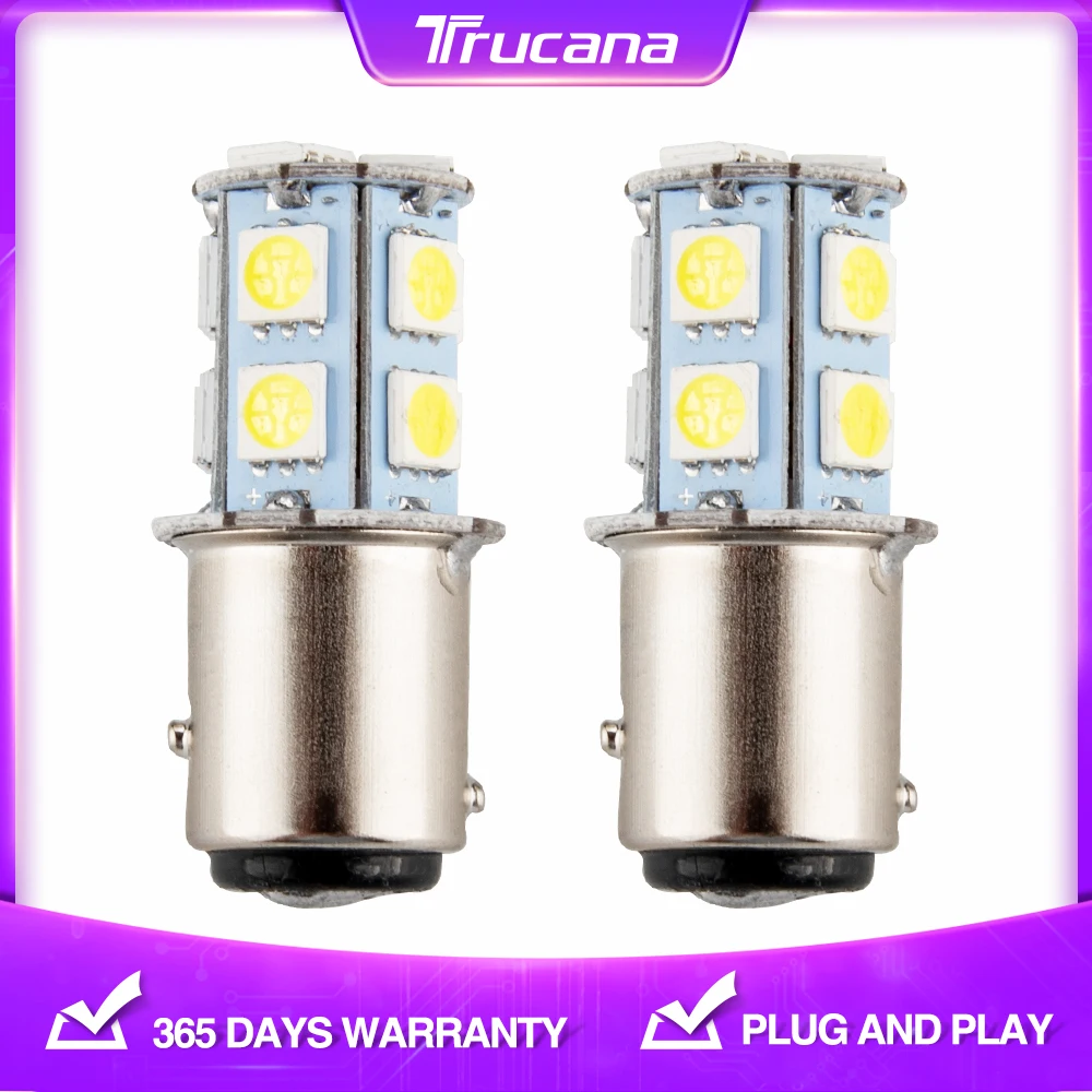 

Trucana 2pcs 1156 BA15S P21W LED 1157 BAY15D P21/5W LED 12V Auto Turn Signal Reverse Lamp Tail Brake Bulb Daytime Running Lights