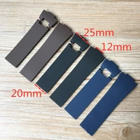2512mm black brown blue waterproof silicone rubber watch band wrist watchband belt for ulysse nardin strap bracelet
