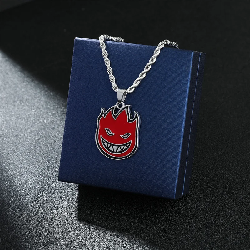 Модное ожерелье уличный пожарный человек мужской хип-хоп и женский