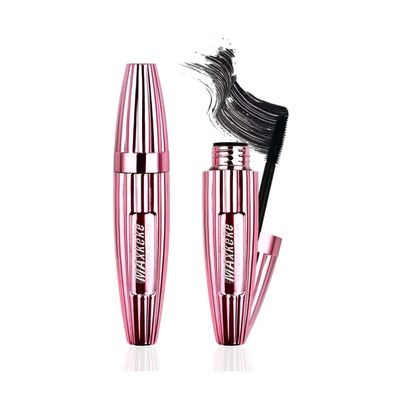 

4D Fiber Charm Mascara Long Eyelash Silicone Brush Curving Lengthening Mascara Longlasting Waterproof Makeup Eye Cosmetic TSLM2