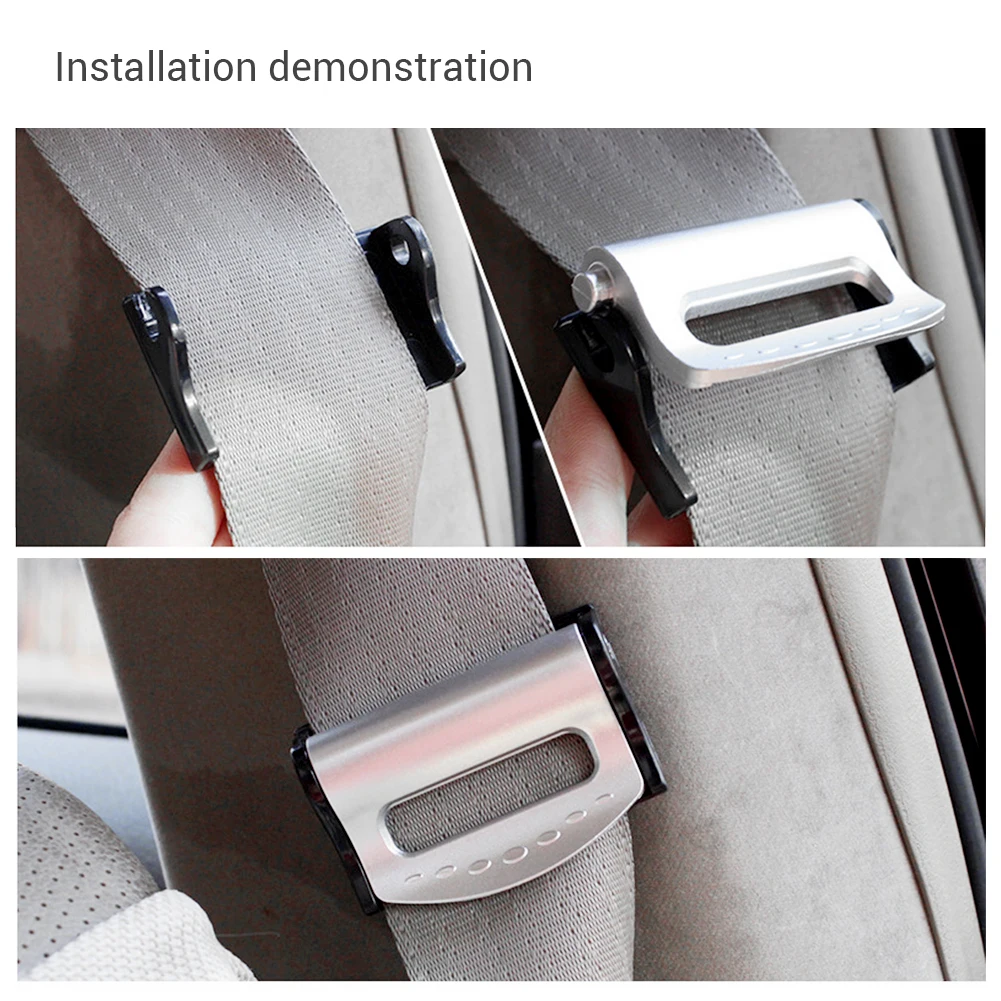 

2PCS Car Plastic Seat Belt Buckle Safety Adjustable Stopper Belt Buckle for car Seat belt retainer