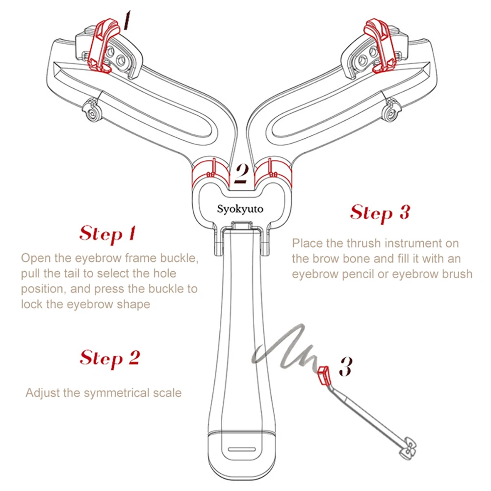 3 в 1 многоразовый трафарет для бровей | Красота и здоровье