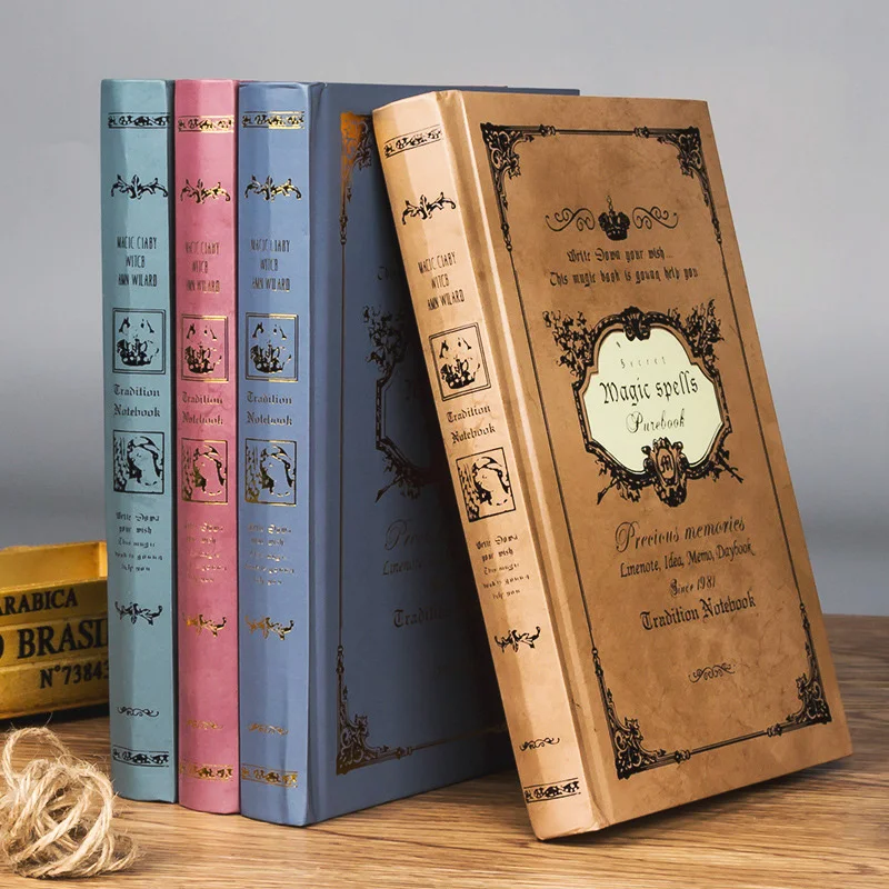 

Блокнот магический в европейском ретро стиле, портативный студенческий, школьный, Канцтовары A5, блокнот для записей, дневник, школьные прин...
