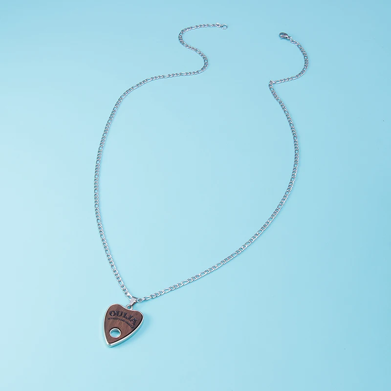 1 шт. ожерелье с подвеской в форме сердца Ouija доска деревянный чокер Панк цепь для
