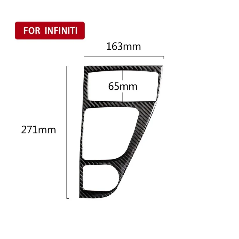 

Mutips for Infiniti Q50 Q60 2014-2019 Gear Shift Panel Cigarette Lighter Socket Decor Trim Carbon Fiber Car Interior Accessories