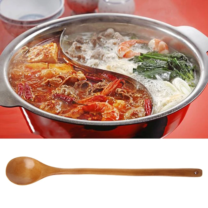 Длинная деревянная ручка ложка для супа кухонная утварь кофейный чайный столик