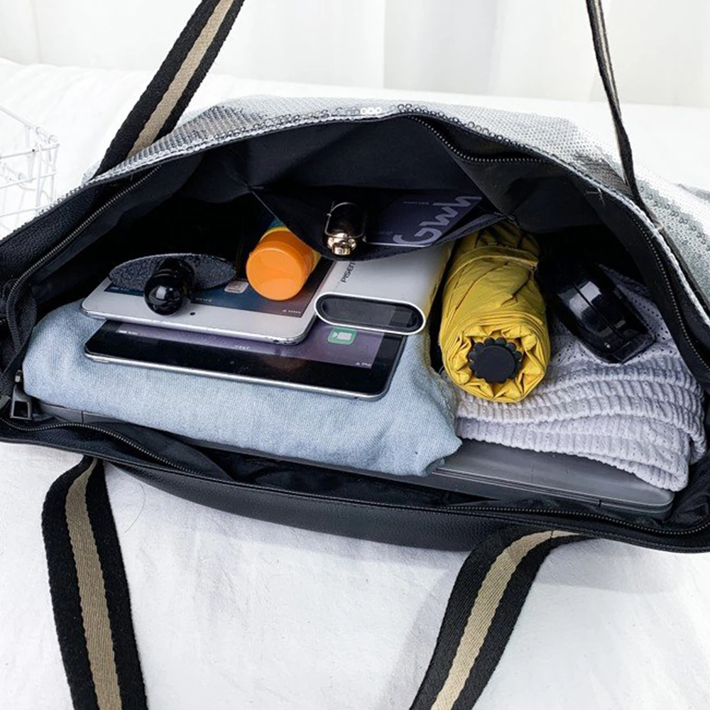 Newst блестящая женская сумка тоут повседневная разноцветная из мягкой кожи с