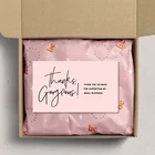 Открытка с надписью Великолепная благодарность, 30 шт.упак. розовая, для украшения поспосылка, ручной работы с любовью