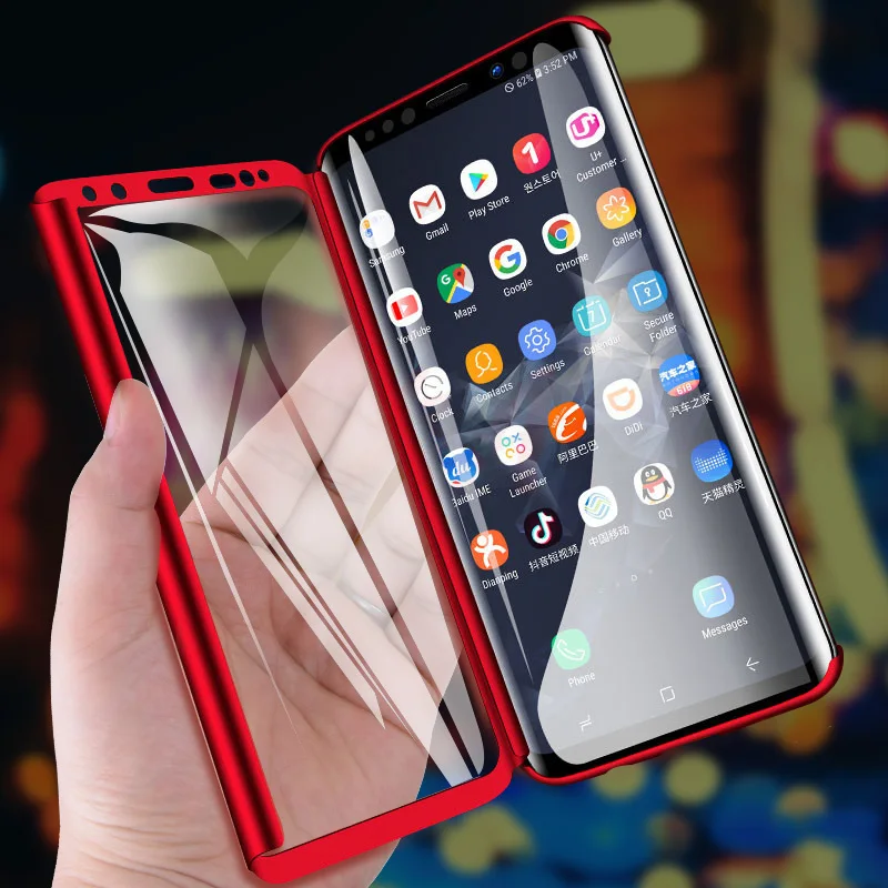 Полностью Защитный чехол для телефона Samsung S7 Edge S9 S8 Матовый мобильный телефон Plus C9