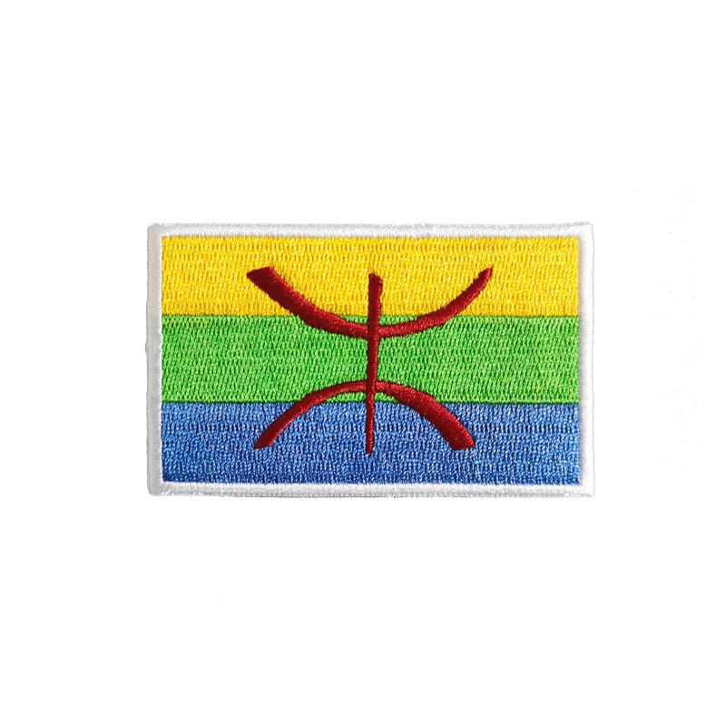 

Berber Flag Full 100% Embroidery Patch Badge 8*5 cm North Africa Flag