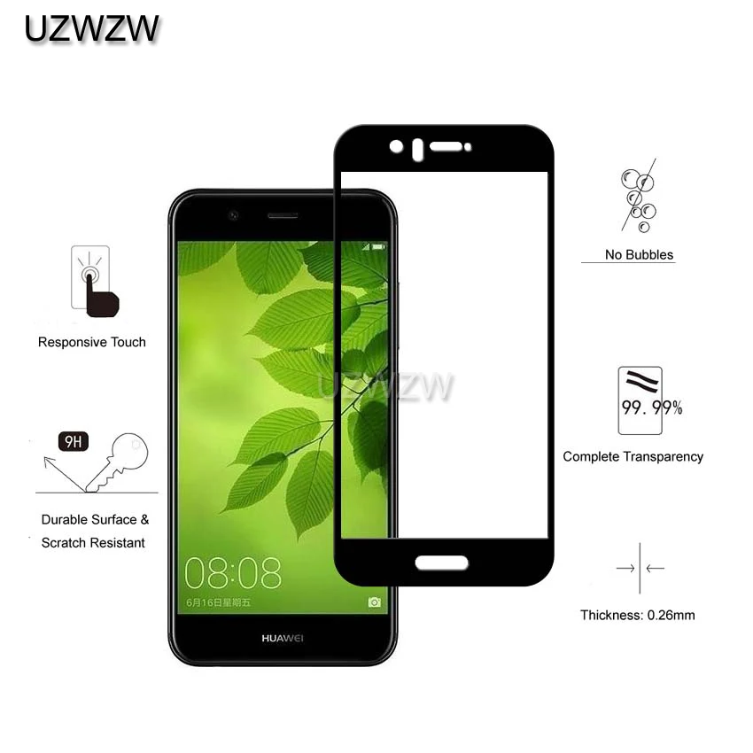2 шт. закаленное стекло для Huawei NOVA 2(5,0 дюйм(ов) полное покрытие экран протектор Защитная пленка Закаленное стекло для Huawei NOVA 2