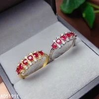 kjjeaxcmy fine jewelry natural ruby 925 sterling silver new gemstone women ring support test fashion